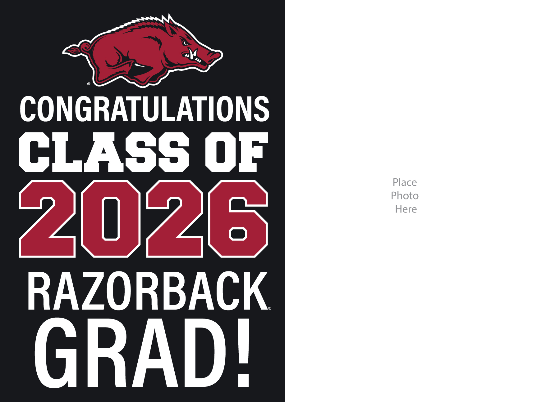 congrats class of 2026 half blank for photo